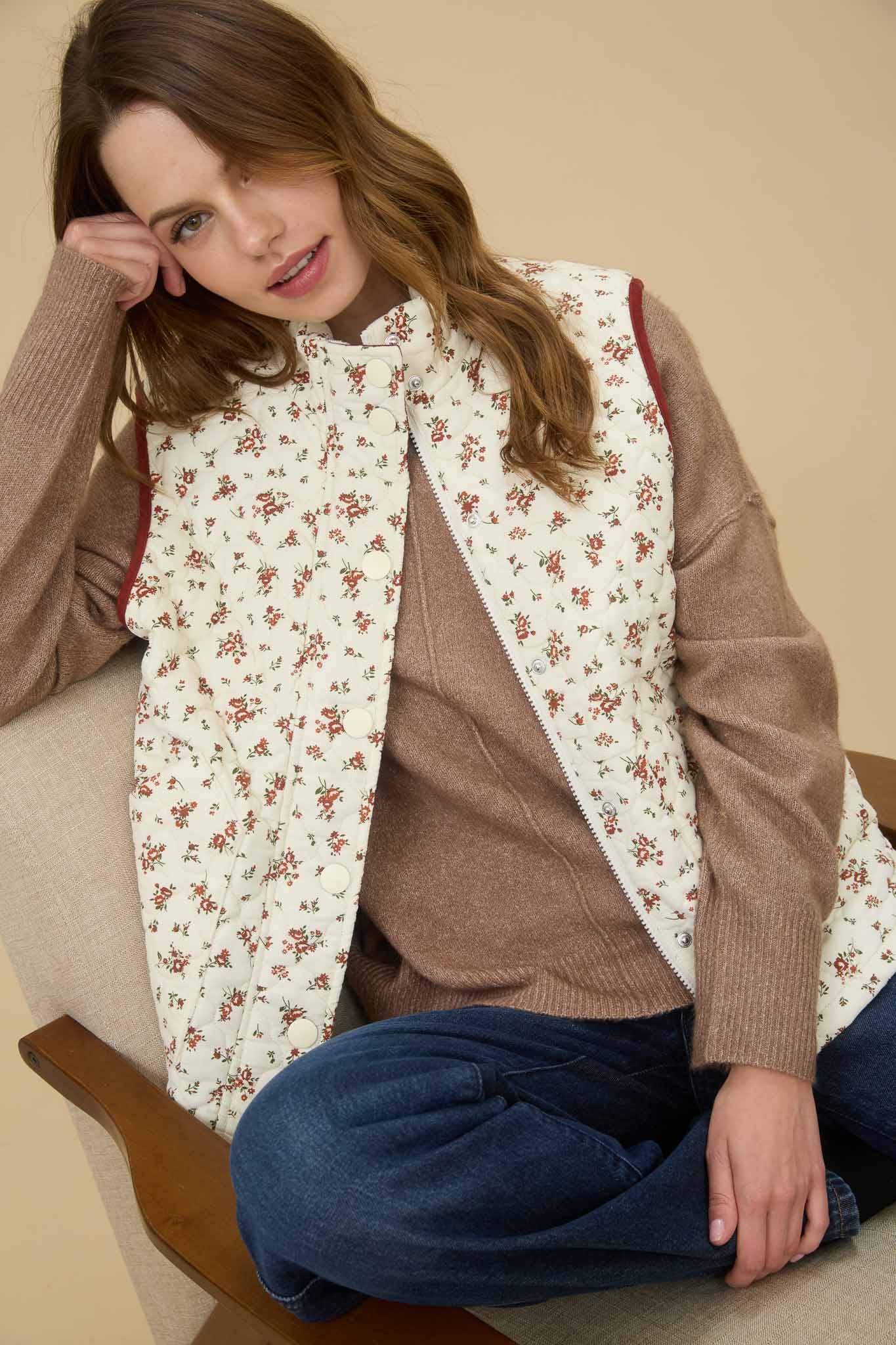 Blooming Fall Vest