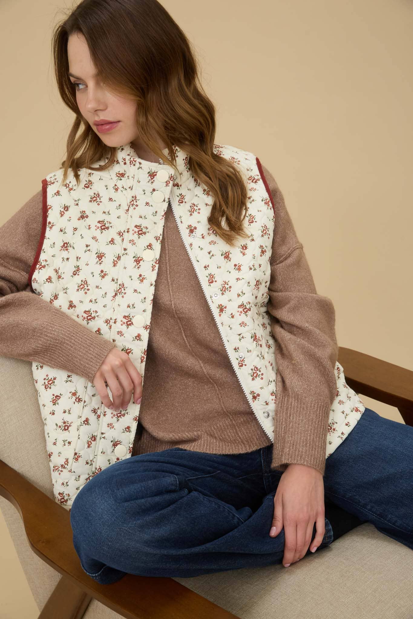 Blooming Fall Vest