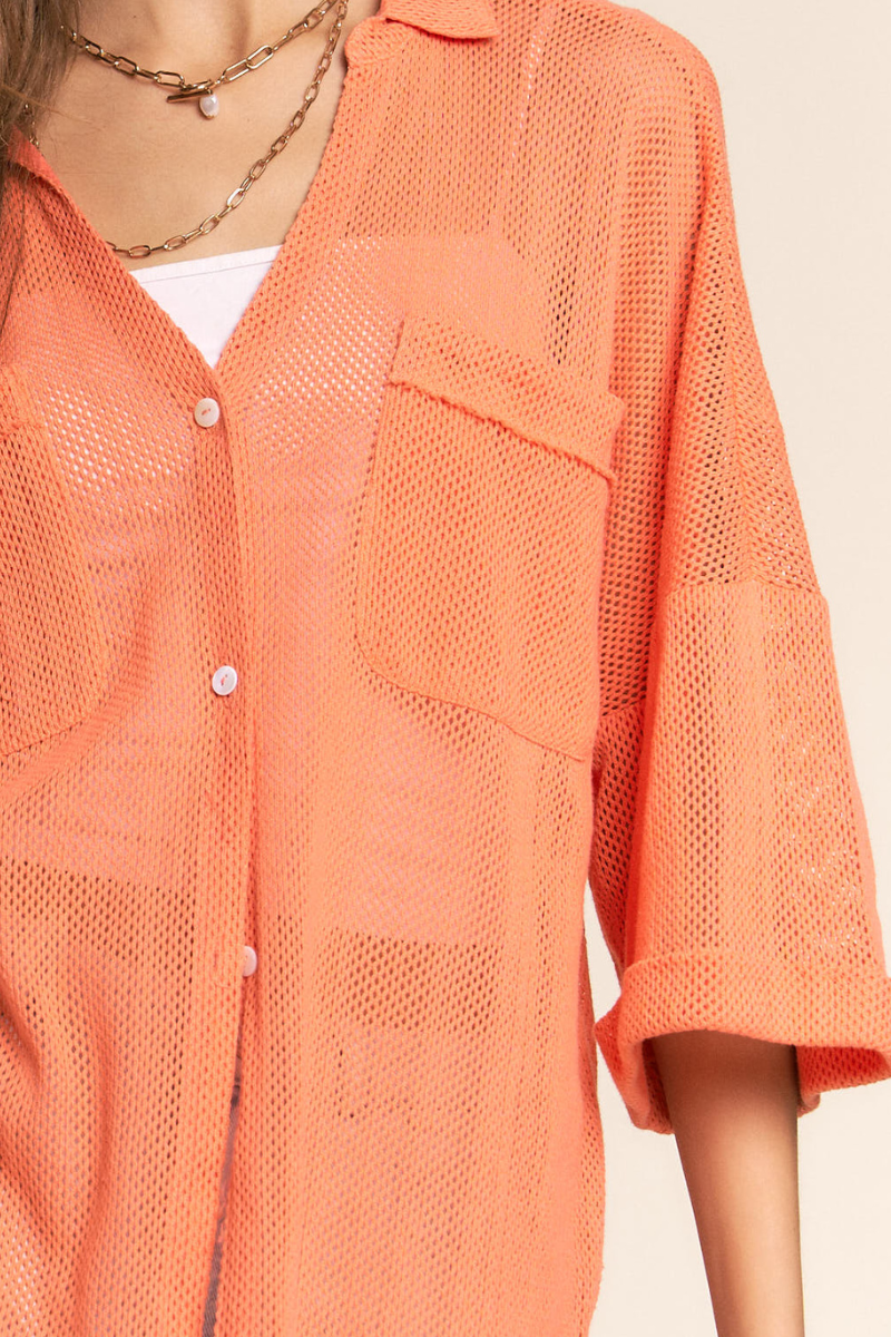 Poolside Button Up Top
