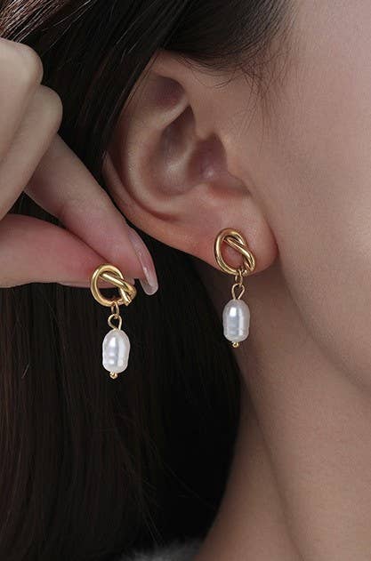 Pearling Earrings | 18K Dipped Gold