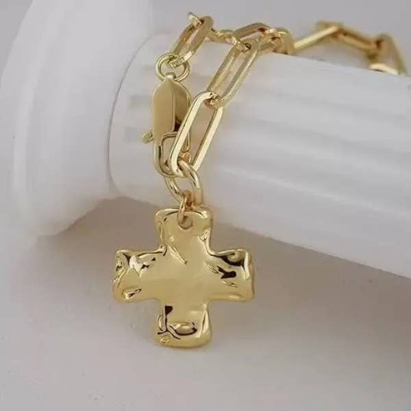 Gold Hammered Necklace