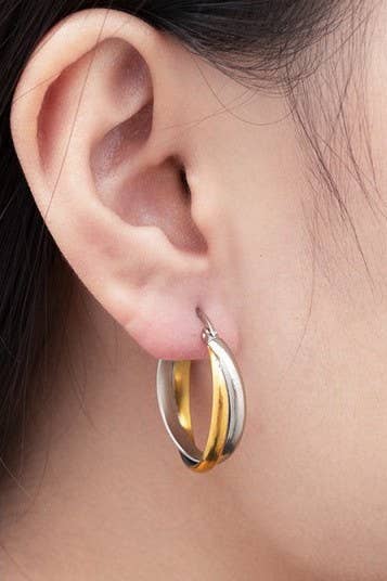 Two Tone Hoops- Water Resistant