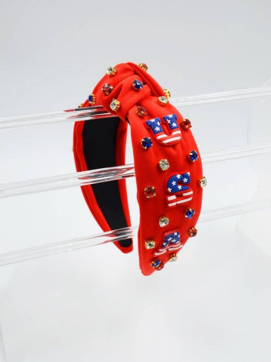 USA Headband- RED