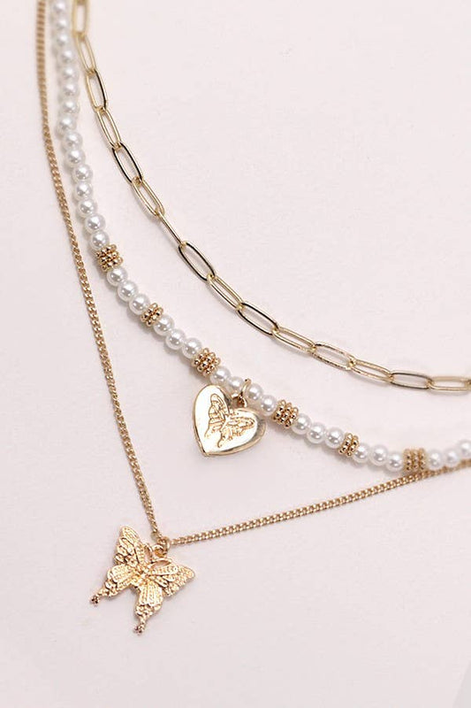 Butterfly Layer Necklace | Anti-tarnish