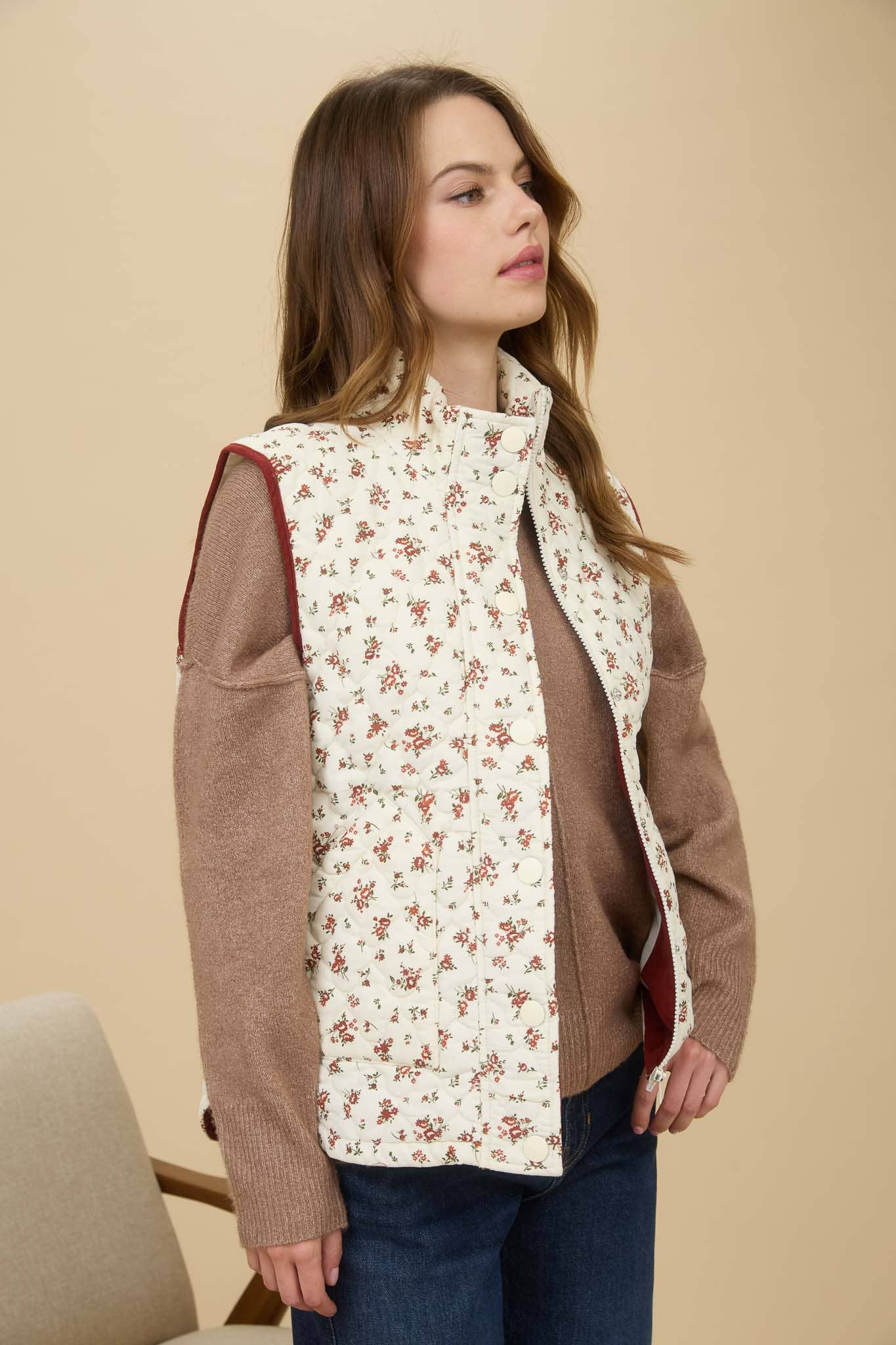 Blooming Fall Vest