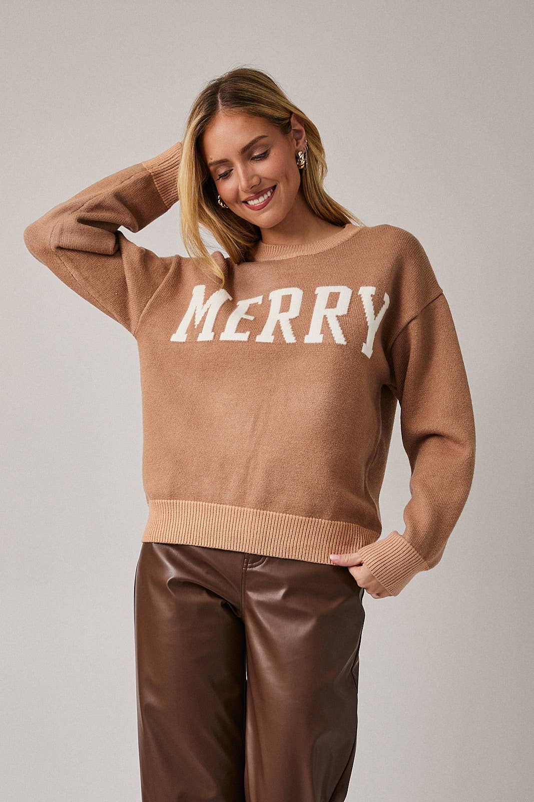 Beige Christmas Sweater