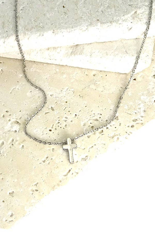 Cross Necklace- Silver