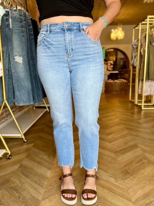 Hannah High Rise Straight Jeans