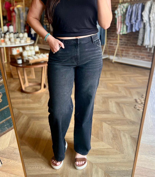 Sarah High Rise Wide Leg Jeans