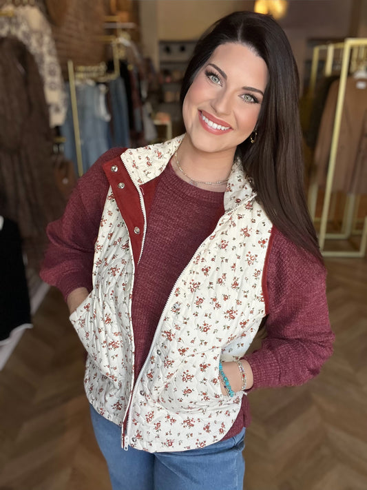Blooming Fall Vest