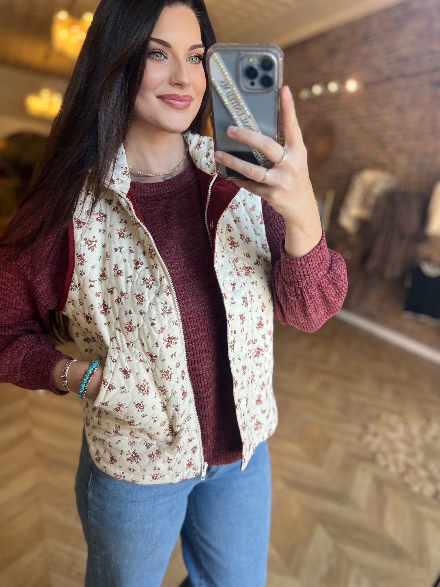 Blooming Fall Vest