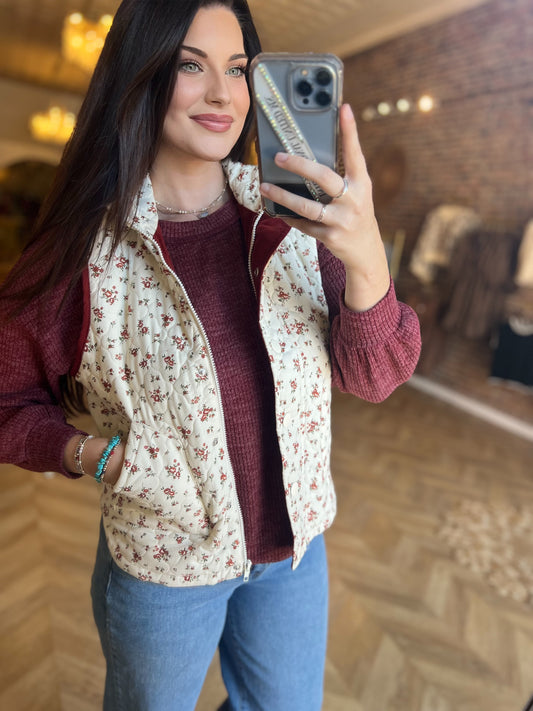 Blooming Fall Vest