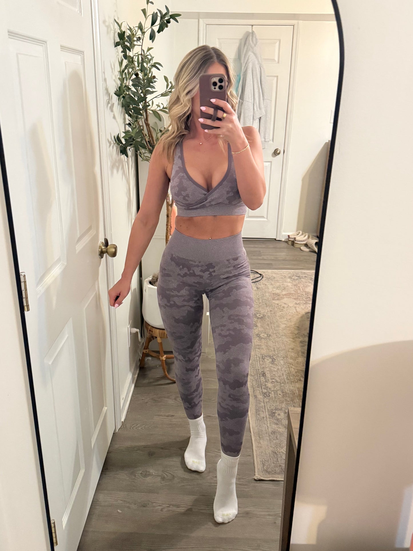 Purple Camo Workout Set