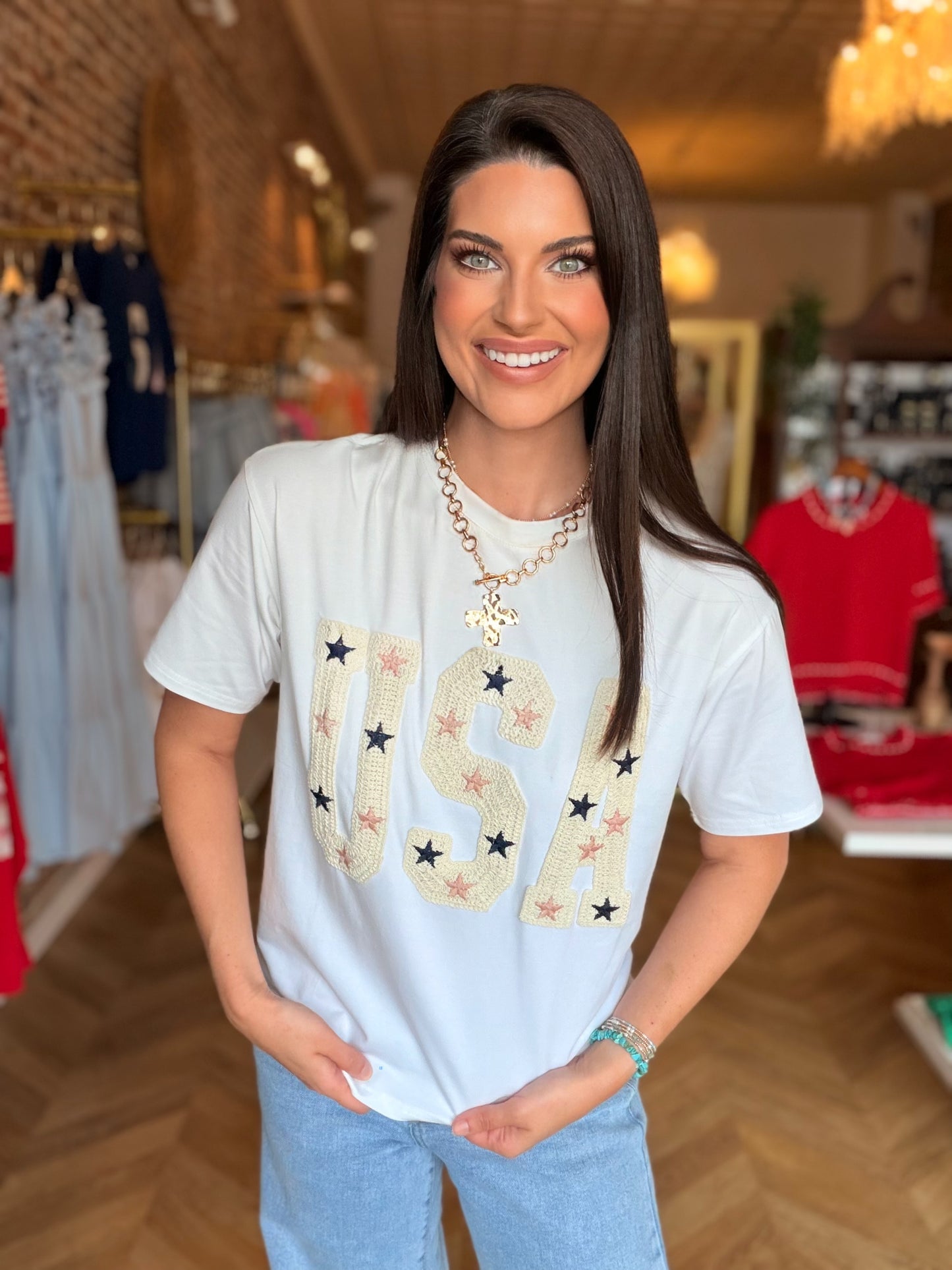 Crochet USA Top