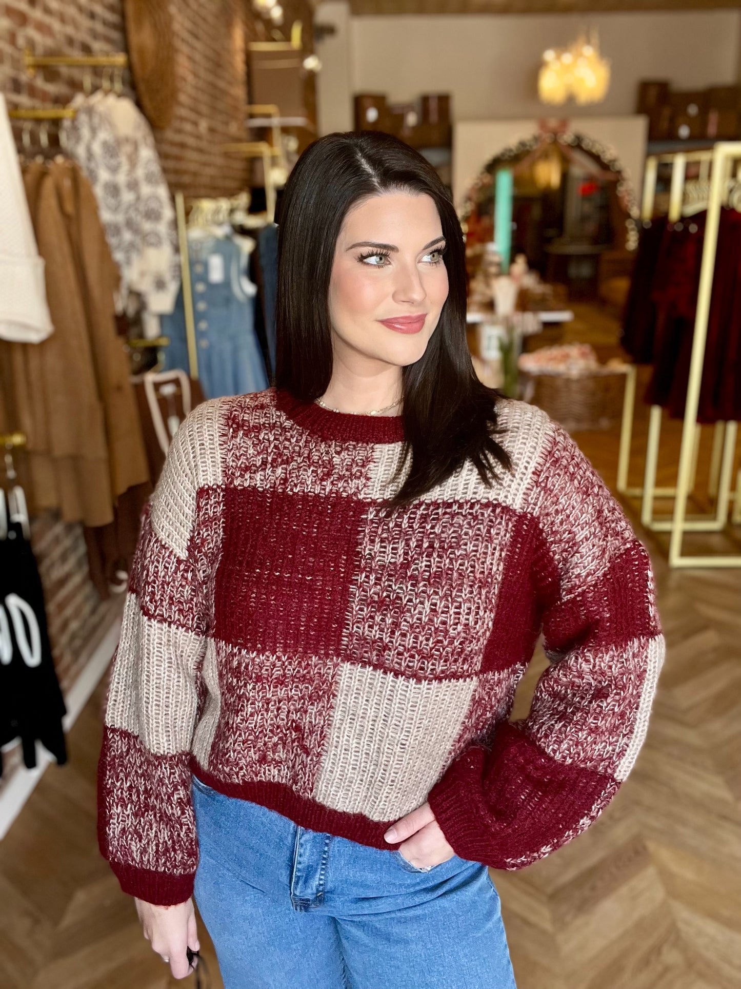 Plaid Nights Sweater