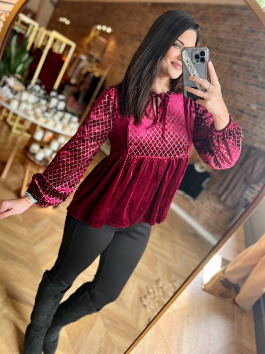 Holiday Velvet Top