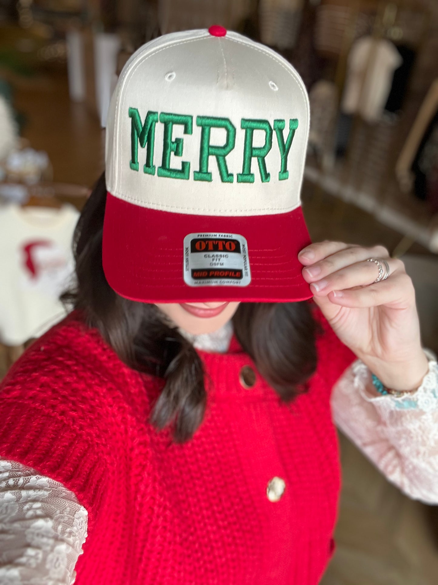 Merry Embroidered Hat