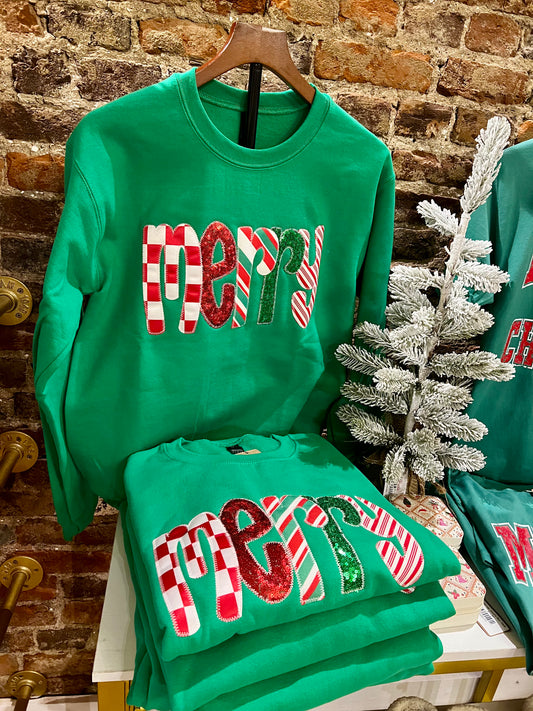 Merry Sequins Sweatshirt
