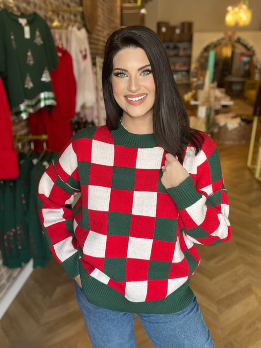 Holiday Plaid Sweater