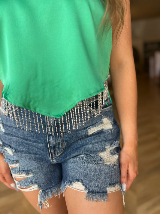 Green with Glimmer Tank