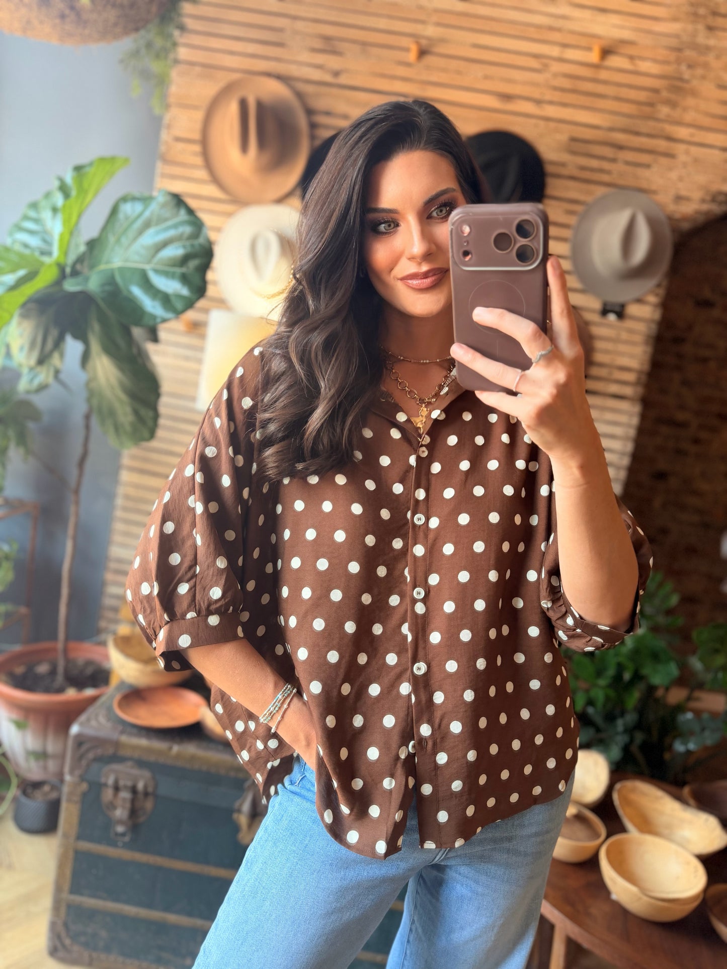 The Dotty Dolman Top