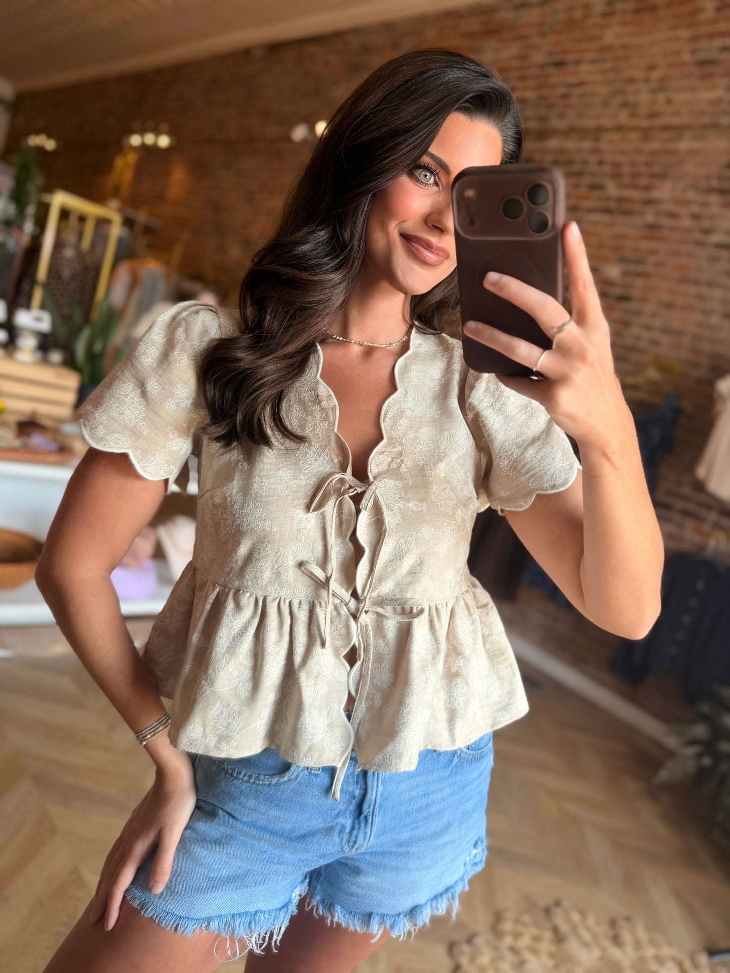 Meet Cute Peplum Top