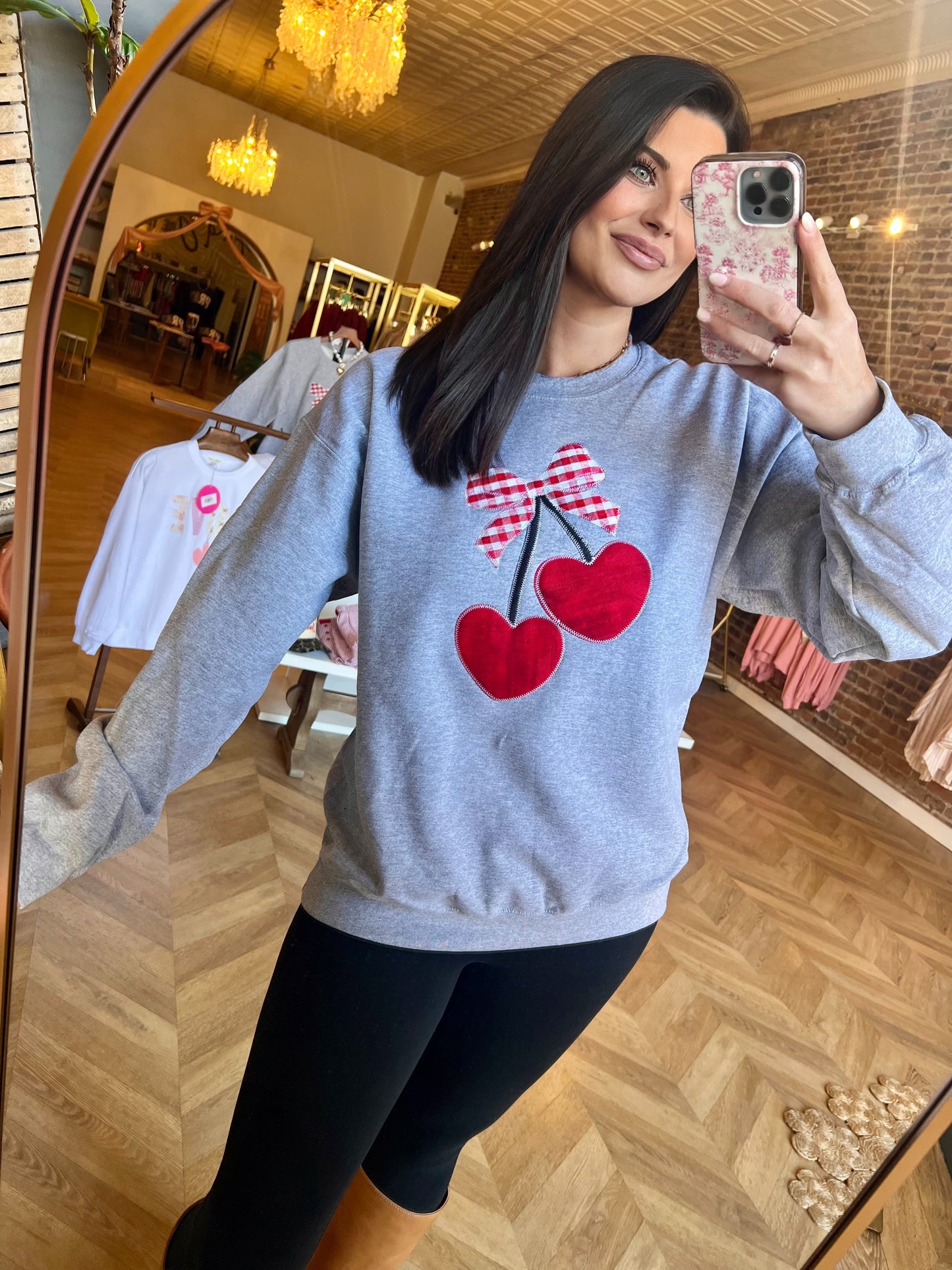 Cherry Heart Sweatshirt