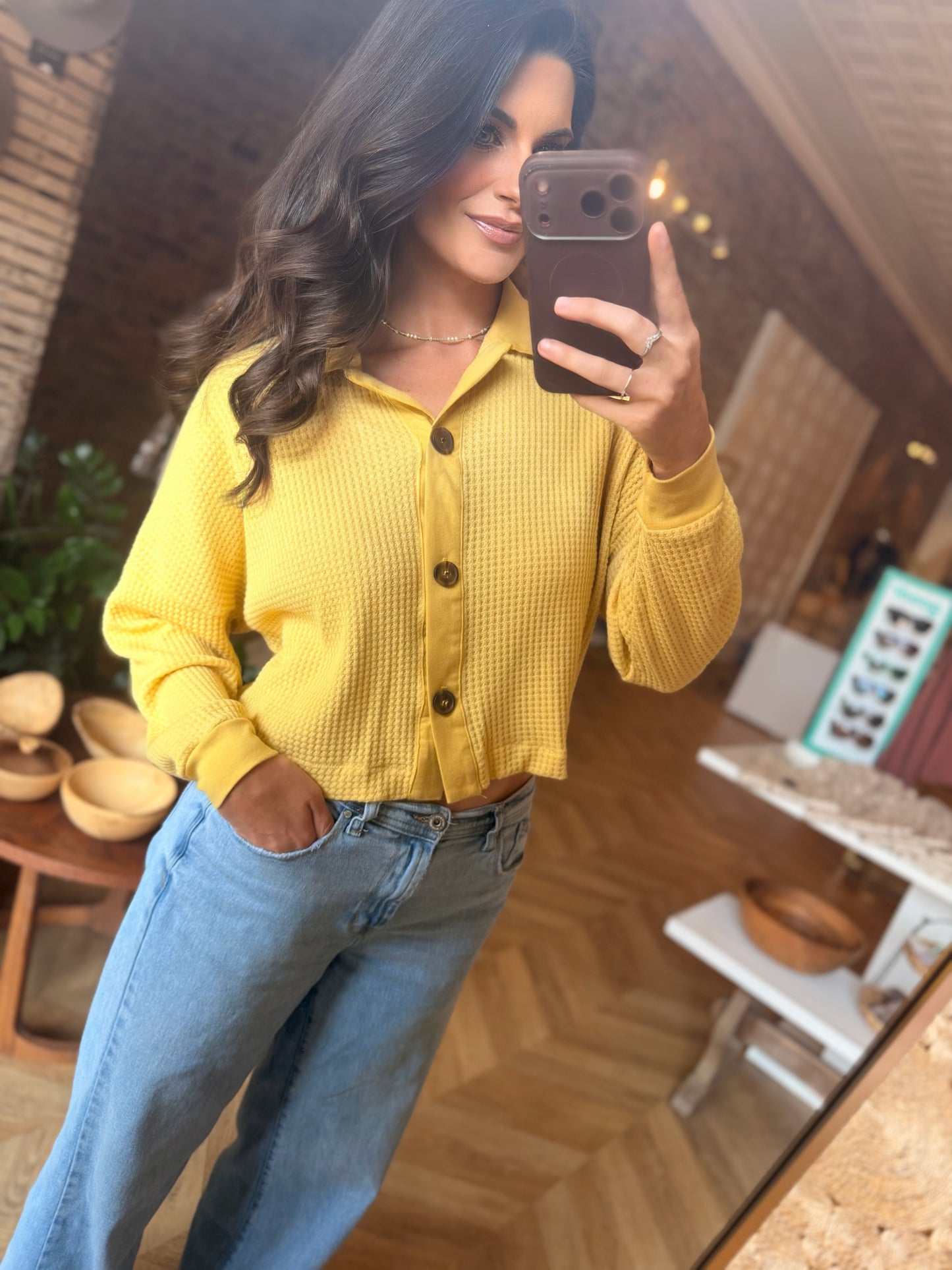 Sunny Waffle Top