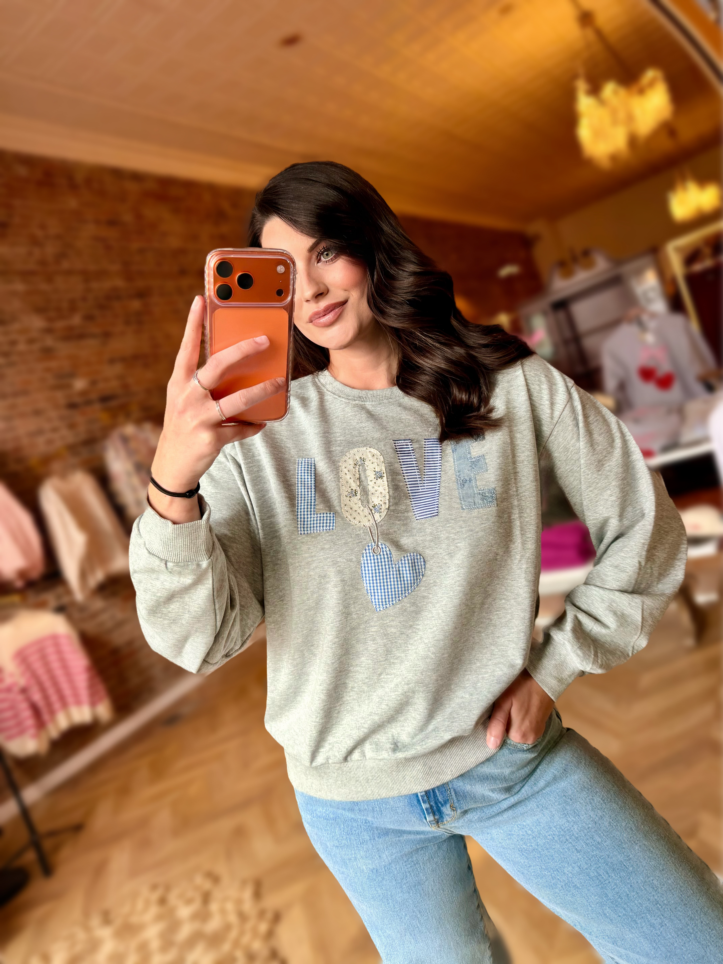 Grey Love Sweatshirt
