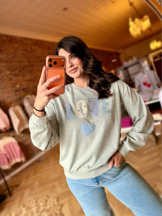 Grey Love Sweatshirt
