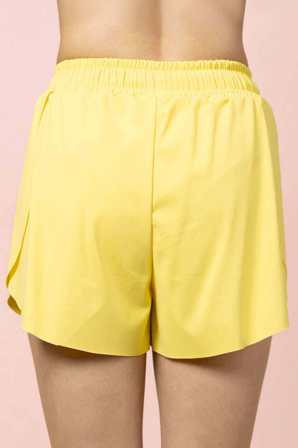 Overlap Activewear Shorts- Yellow