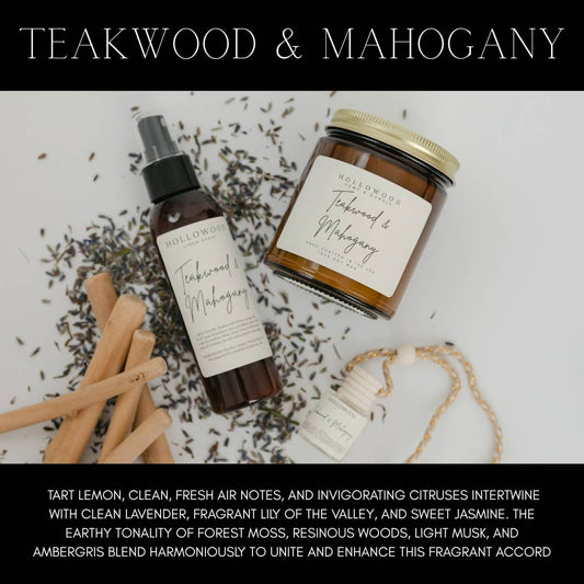 TEAKWOOD & MAHOGANY |  8 OZ Candle