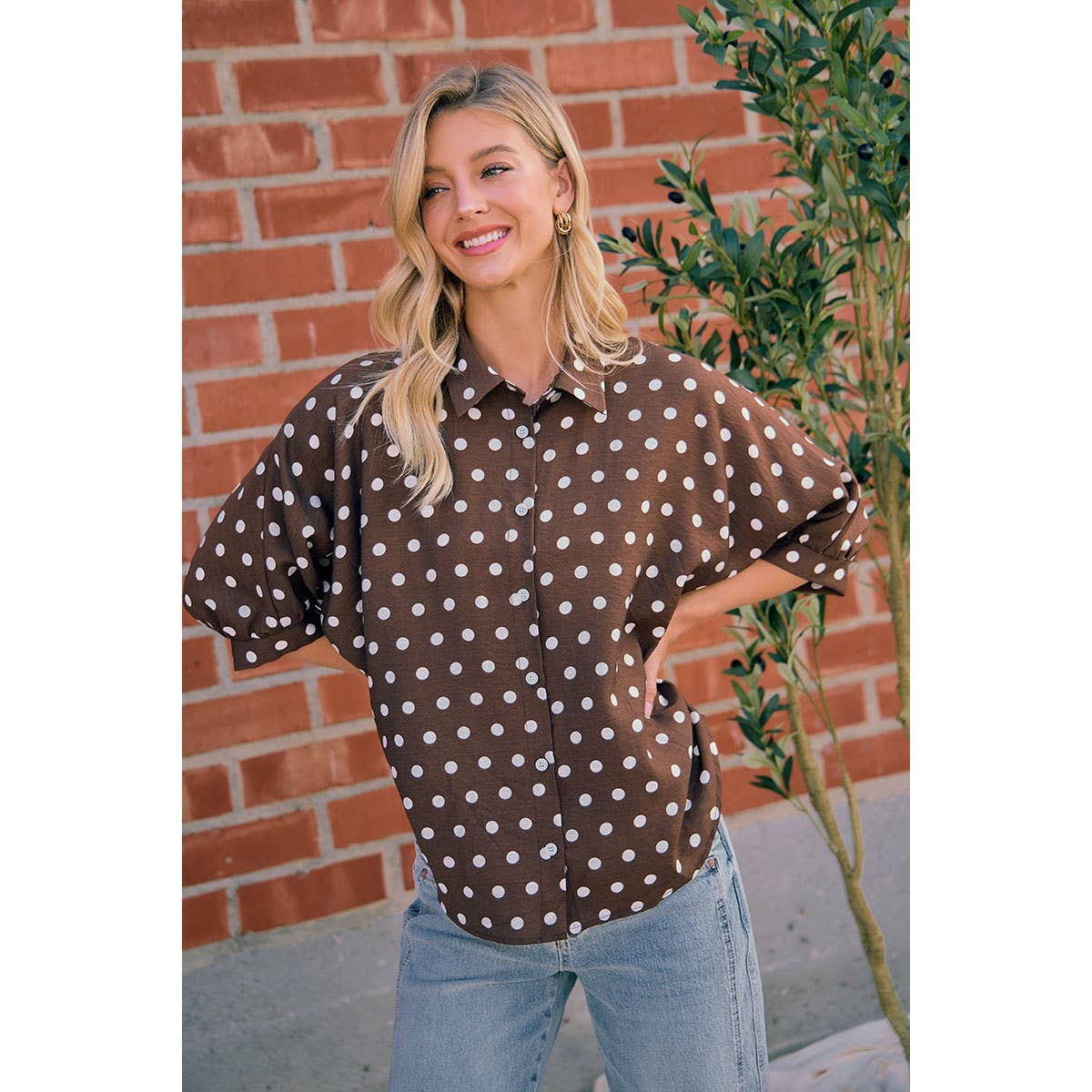 The Dotty Dolman Top