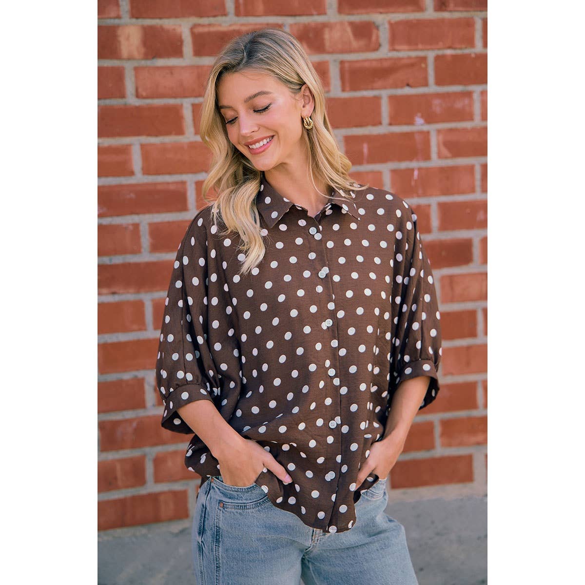 The Dotty Dolman Top