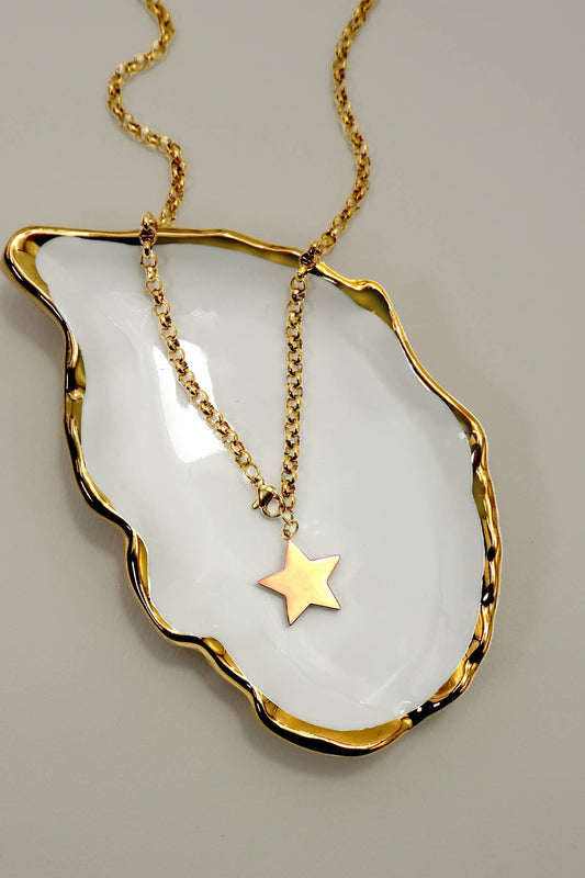 18K STAINLESS STEEL TARNISH FREE STAR NECKLACE