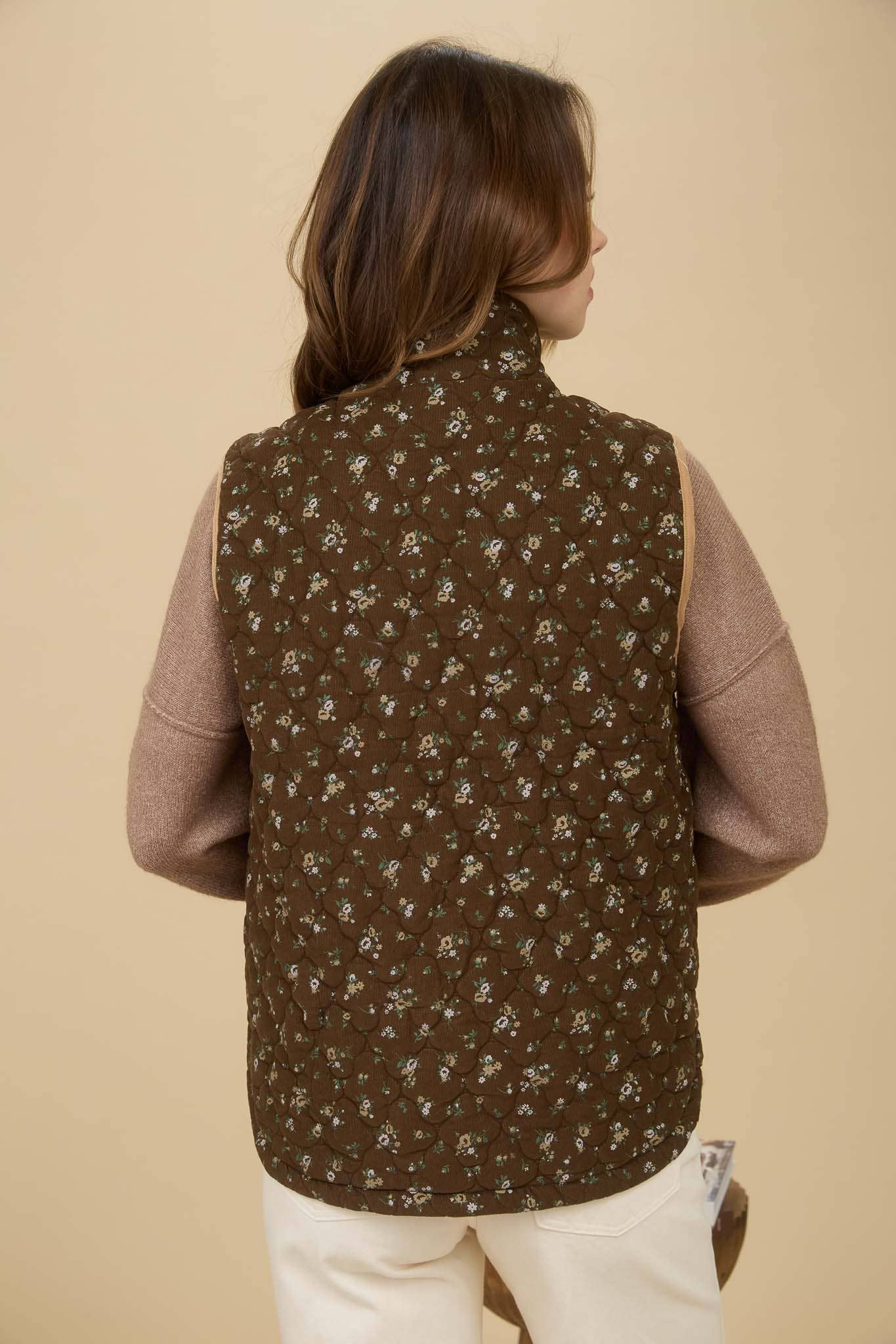 Blooming Brown Vest