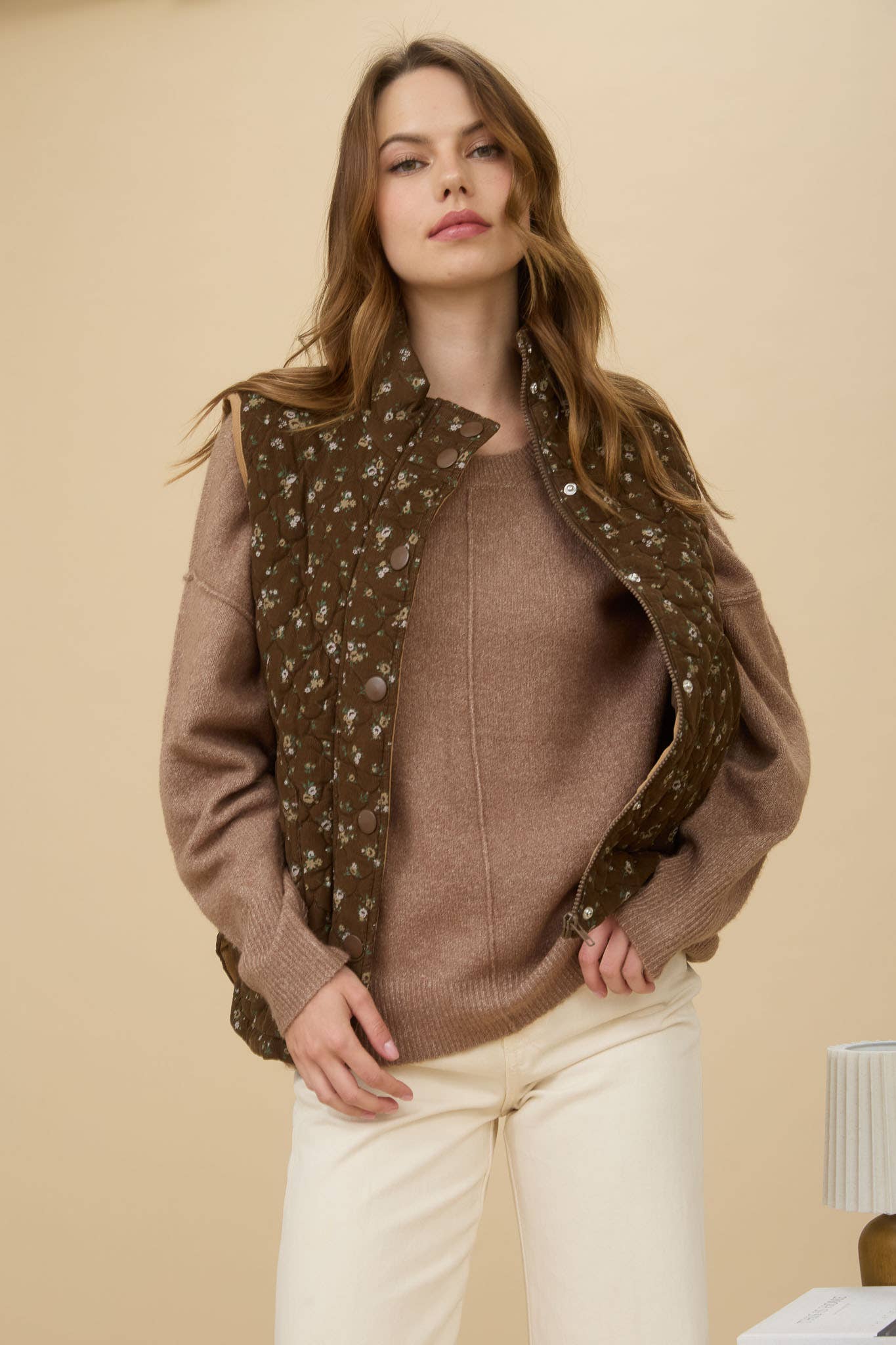 Blooming Brown Vest