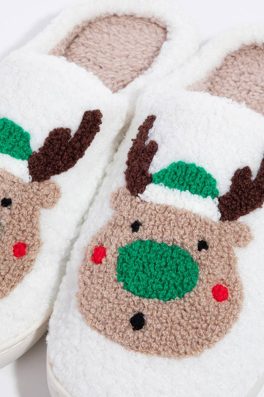 Reindeer Christmas Slippers