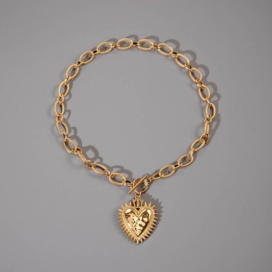 Spiked Heart Necklace