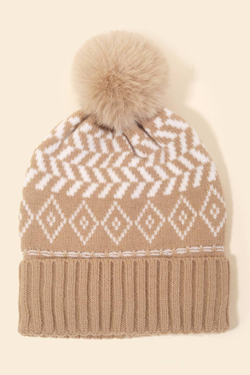 Neutral Pattern Beanie