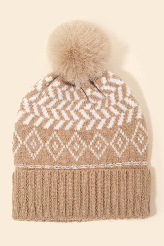 Neutral Pattern Beanie