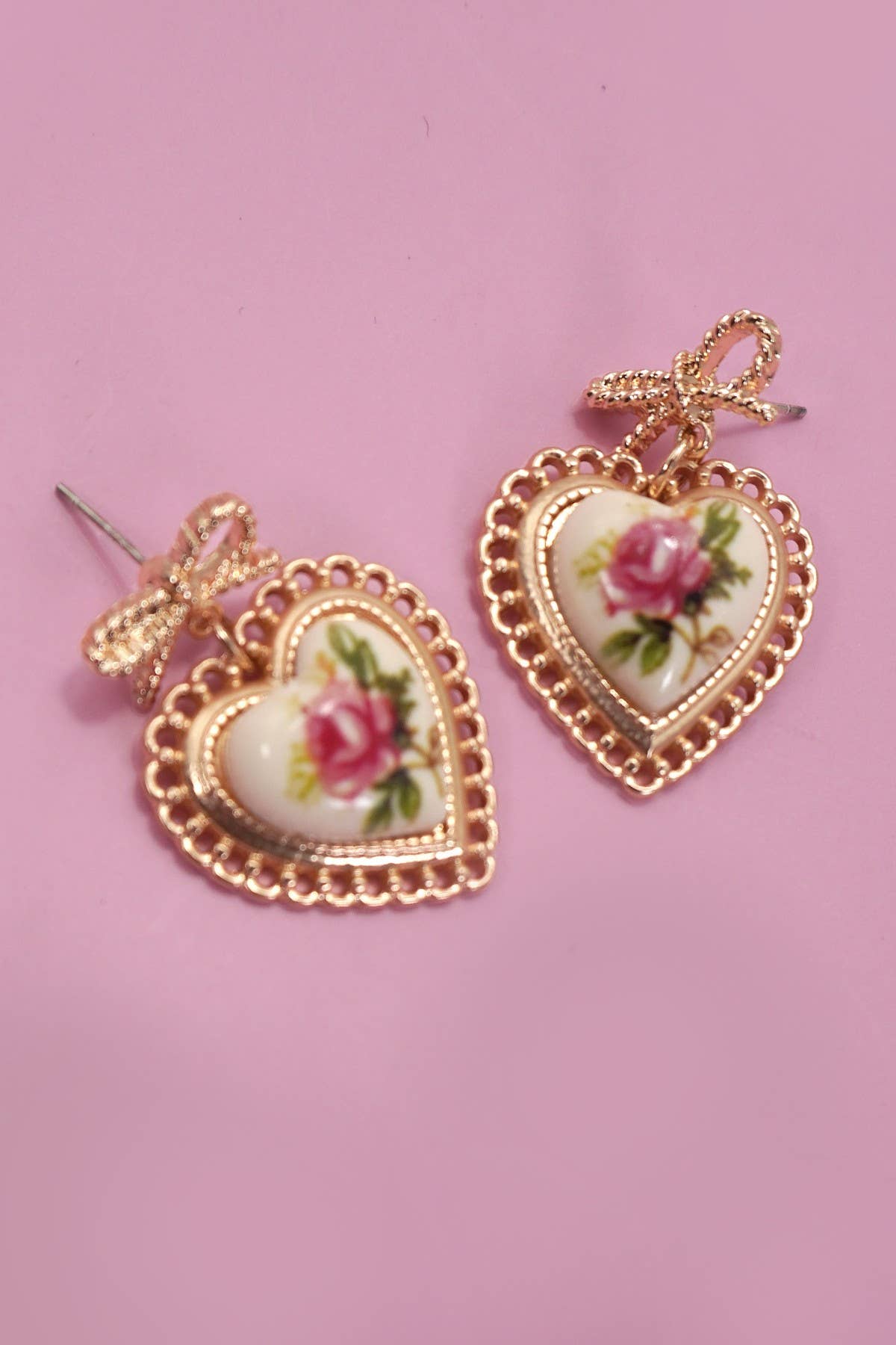 Floral Heart Earrings