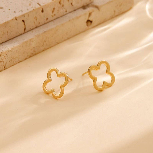 18K Dipped Clover Earrings