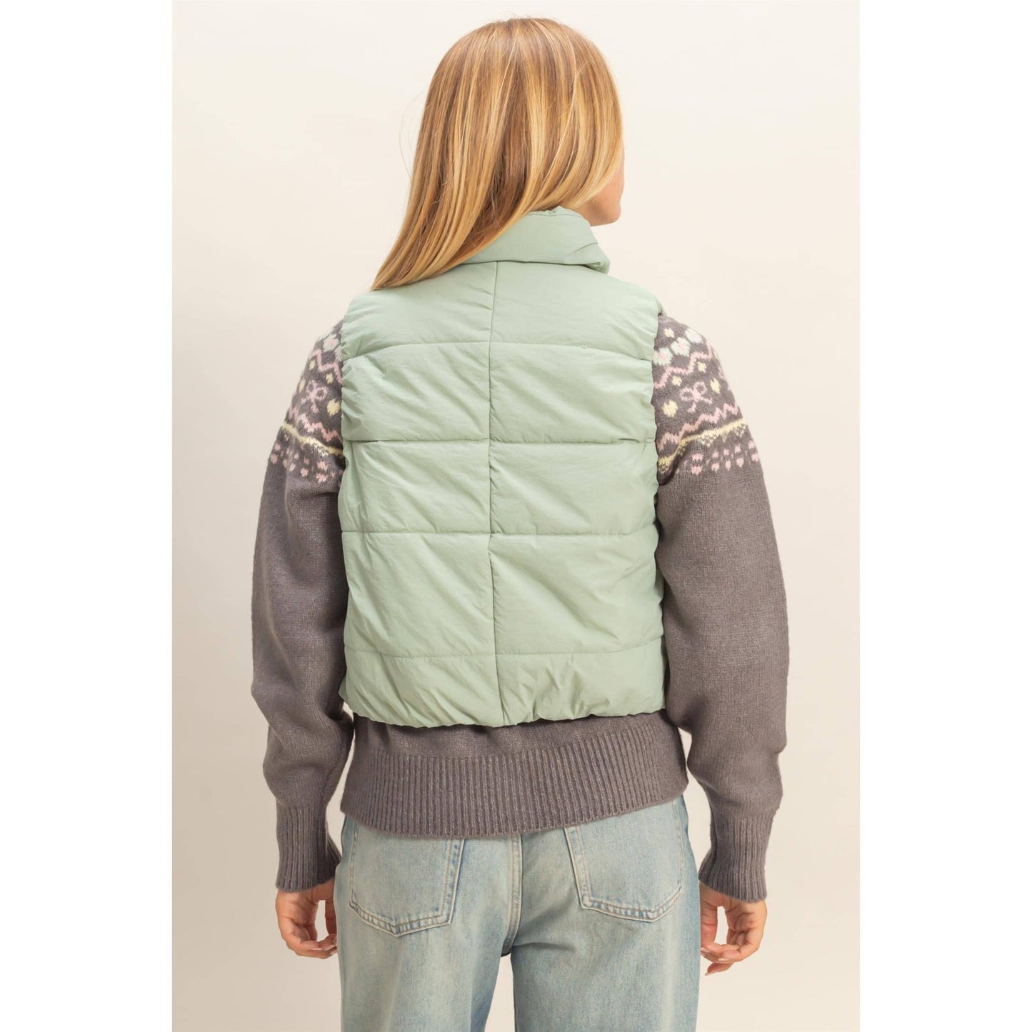 Sage Cropped Vest