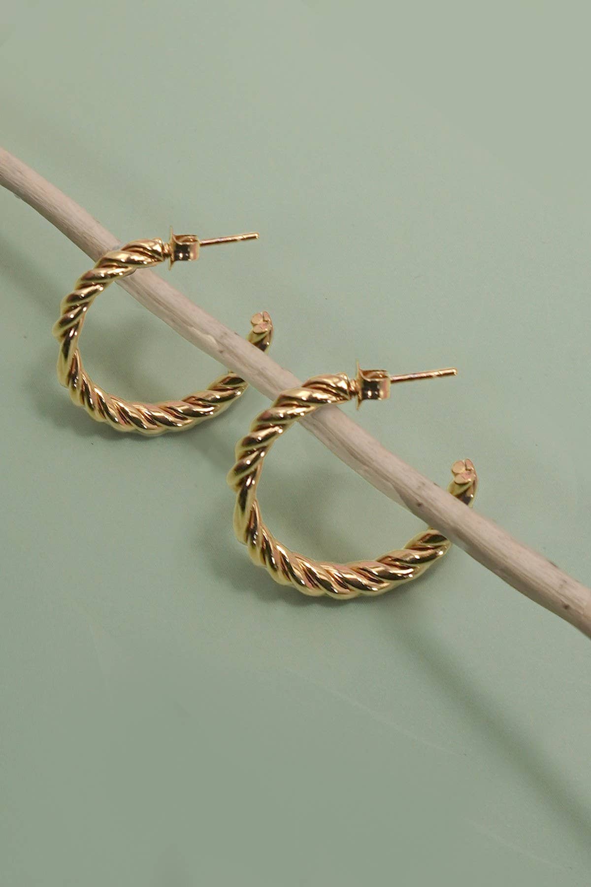Gold Dipped Rope Hoops