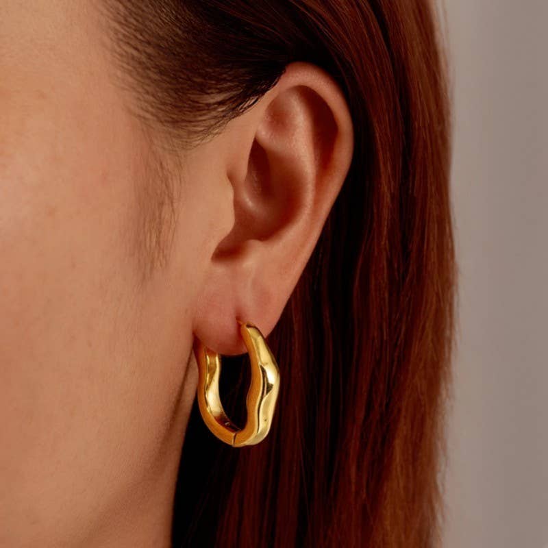 Gold Dipped Warped Hoops