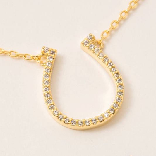 Horse Shoe Necklace | Gold Dipped