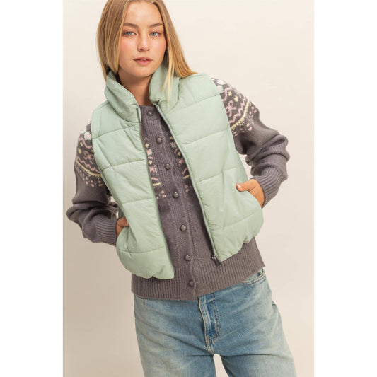 Sage Cropped Vest