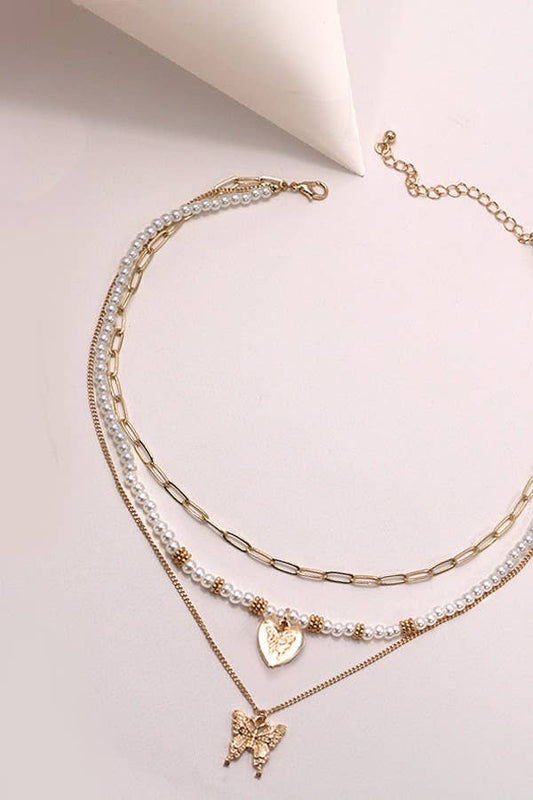 Butterfly Layer Necklace | Anti-tarnish