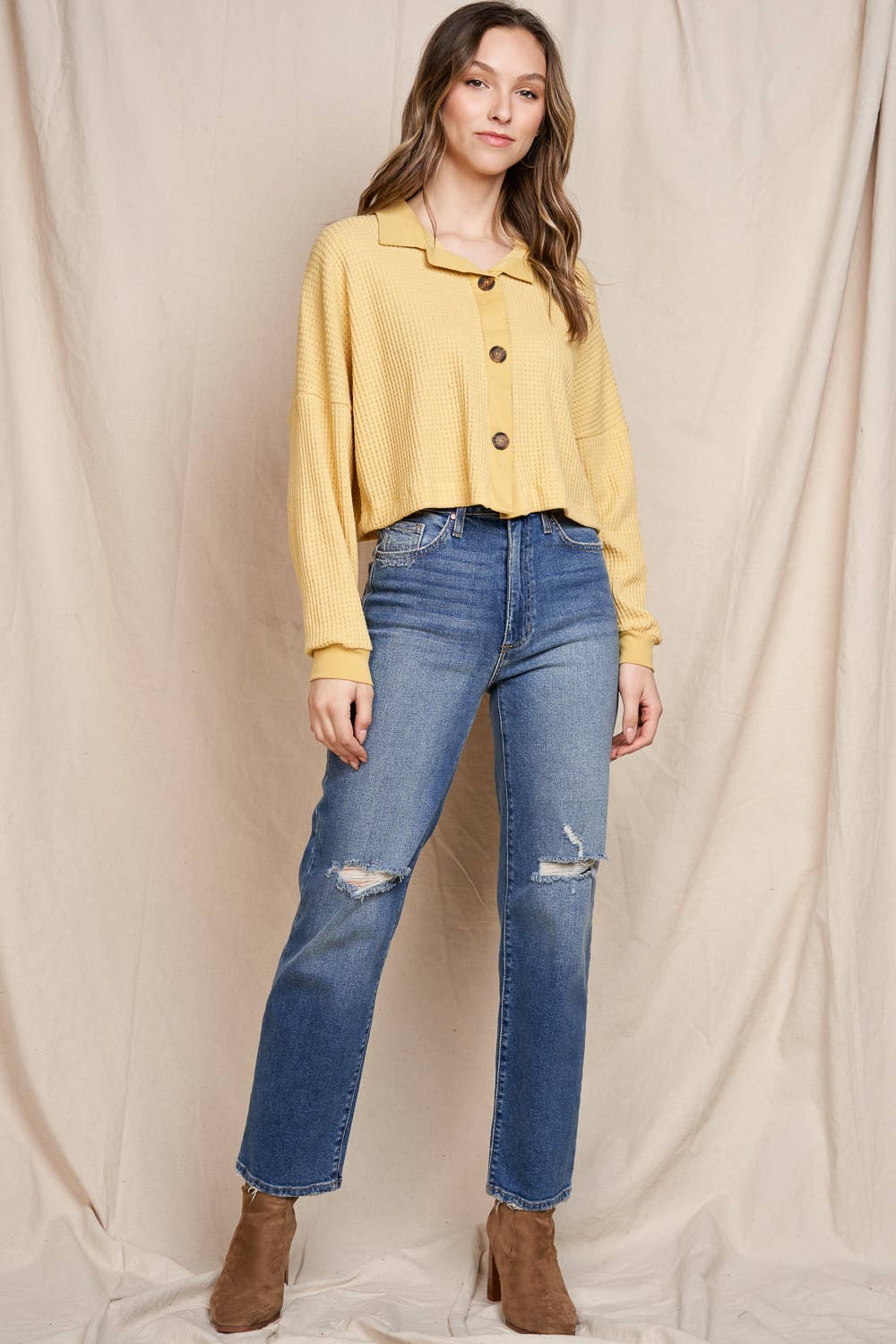 Sunny Waffle Top